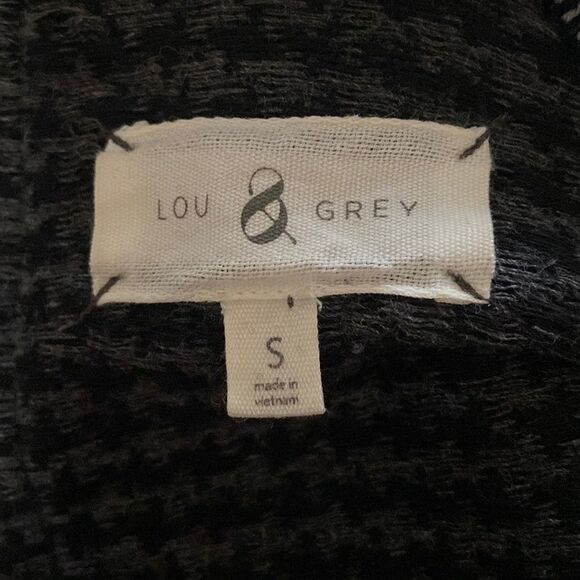 LOU & GREY Women’s Quarter Zipper Jacket Black and Grey Houndstooth Size Small - Picture 6 of 8